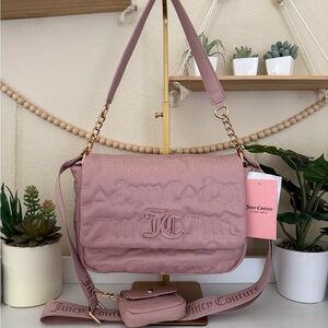 Juicy Couture Pink League Large Flap Crossbody